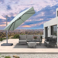 PURPLE LEAF Patio Umbrella 10' X 10' Rectangle Cantilever Umbrella Large by Unknown