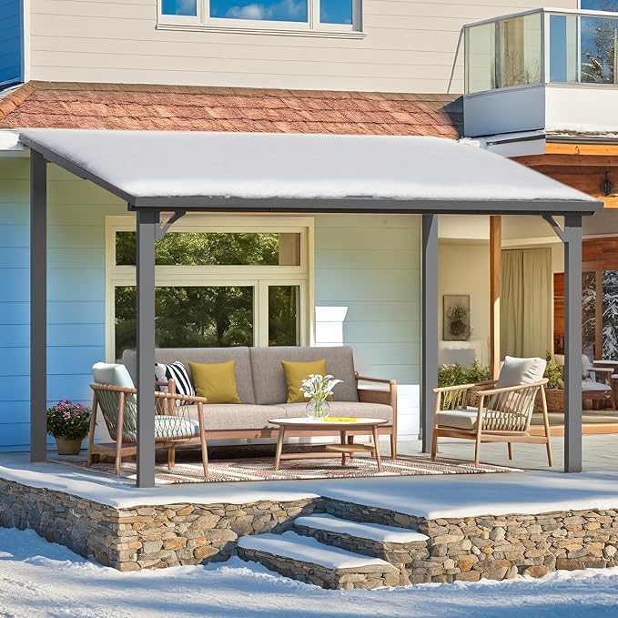 AECOJOY 12' x 8' Outdoor Hardtop Gazebo Pergola - Image 5
