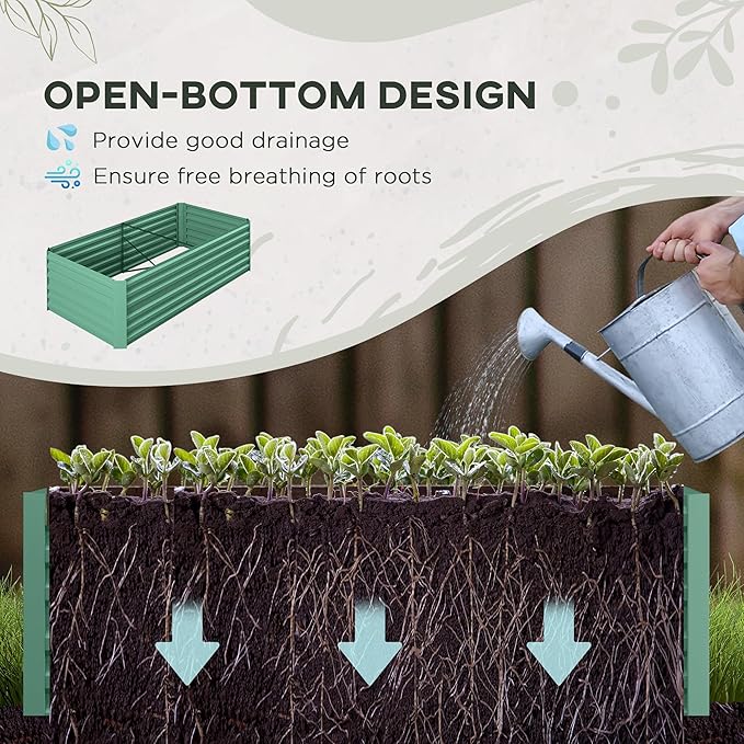 Outsunny Galvanized Raised Garden Bed Kit - Image 3