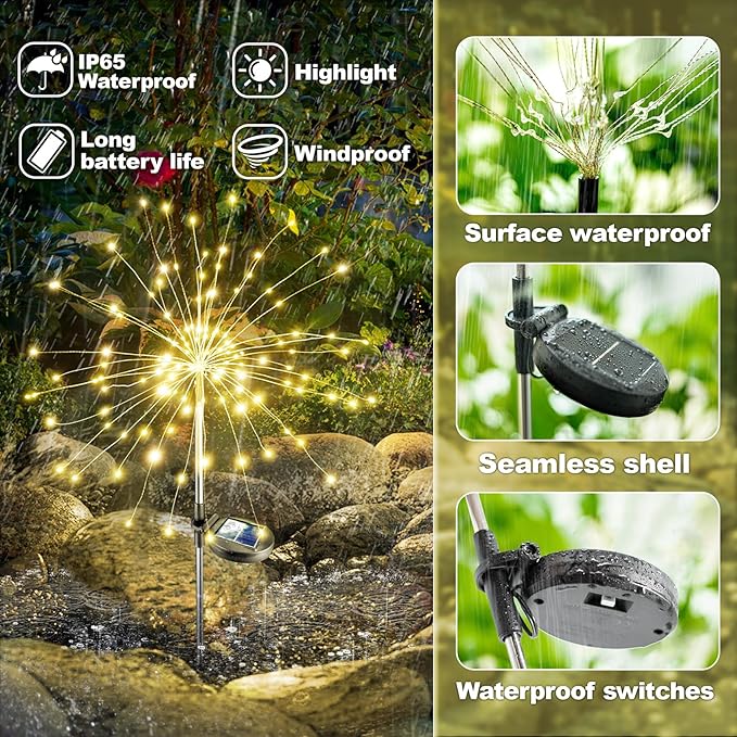 Anordsem Solar Lights Outdoor Decorative: Bendable Copper Wire - Image 5