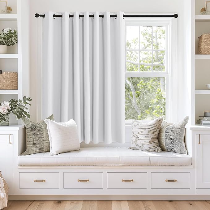 NICETOWN Room Darkening Greyish White Curtain by NICETOWN