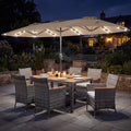 Tangkula 9 Pieces Rattan Outdoor Dining Set by TANGKULA