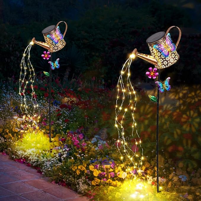 Solar Watering Can with Lights Outdoor Garden - Image 5