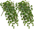 Hollyone 2pcs Artificial Hanging Plants 24" Fake Ivy Vine Faux Ivy Leaves by Hollyone