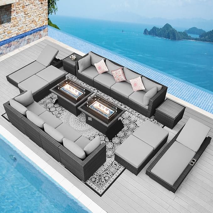 NICESOUL 18 Piece Patio Furniture Set by NICESOUL