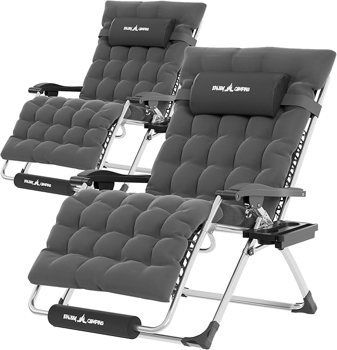 UDPATIO Oversized Zero Gravity Chair Set of 2, 29In XXL Patio Reclining Chair by UDPATIO