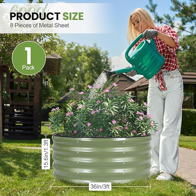 G GOOD GAIN Round Raised Garden Bed - Image 2