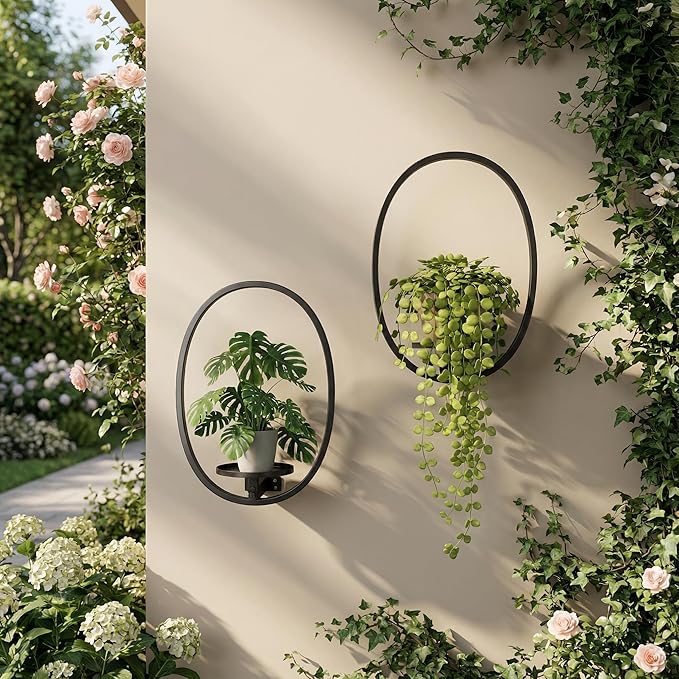 2 Pack Plant Stand Indoor Outdoor Hanging Planters - Image 7