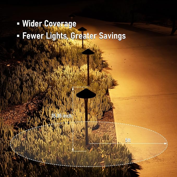 LEONLITE Update 5CCT Low Voltage Pathway Lights, LED Landscape Path Lights - Image 5