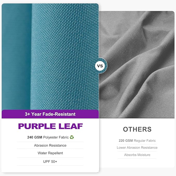 PURPLE LEAF 8.8' X 8.8' Right-left Tilt Patio Umbrella - Image 4