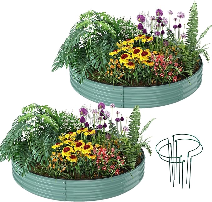 Galvanized Metal Planter Raised Garden Bed Kit by ZFHgarden
