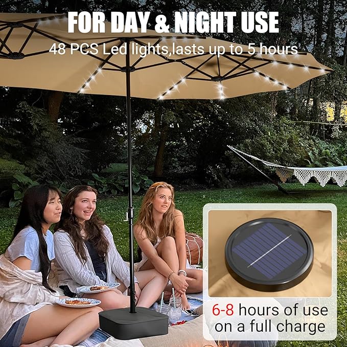LEVELEVE 14FT Large Patio Patio Umbrella - Image 5
