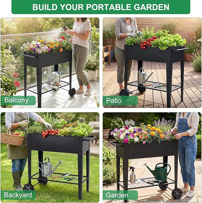 Elevated 32" Tall Raised Garden Bed - Image 9