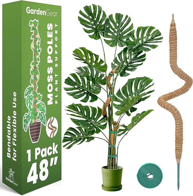 48 Inch Bendable Moss Pole Monstera Plant Support by Sproot