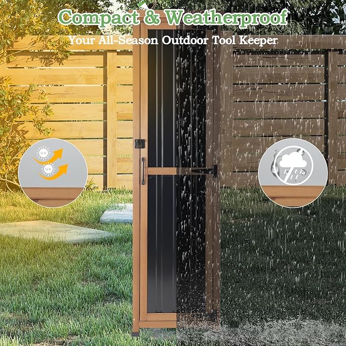 62" H Tall Narrow Outdoor Storage Cabinet - Image 8