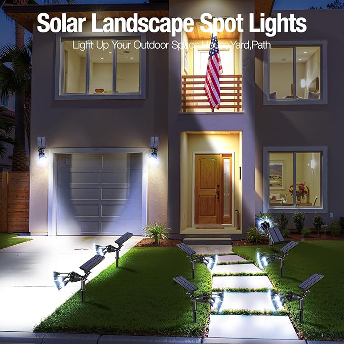 Solar Spot Lights Outdoor 1000LM, IP68 Waterproof Solar Lights Outdoor - Image 8