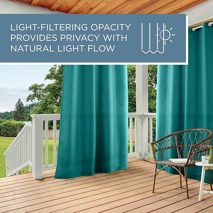 TOWN & COUNTRY BASICS Cabana Solid Heavyweight Indoor Outdoor Curtains - Image 9