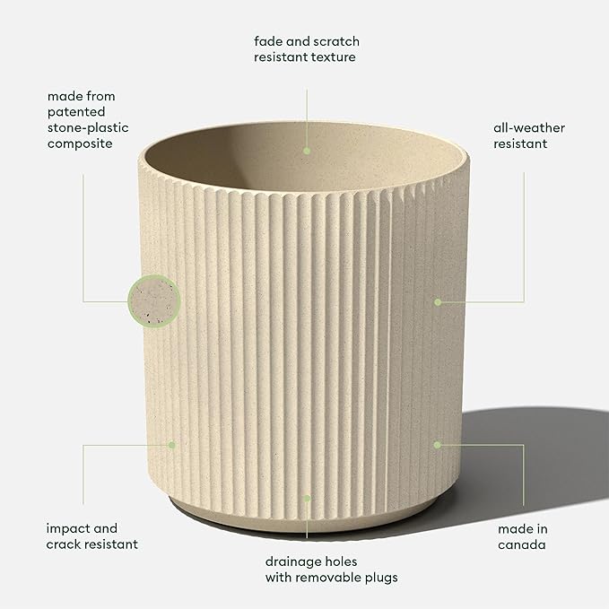 Veradek Demi Planter for Indoor/Outdoor Use | Made from Plastic & Concrete - Image 2