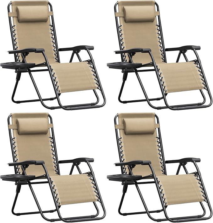 Homall Zero Gravity Chair Patio Folding Lawn Outdoor Lounge Gravity Camp by Homall