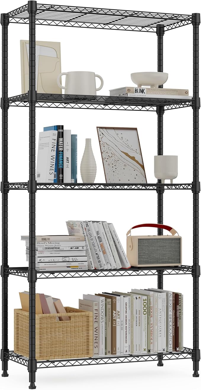 1250 lbs 5 Tier Shelf Metal Storage Shelves Wire Rack Closet Organizers by MEIGAOPLASTICANDMETALHKCOLIMITED