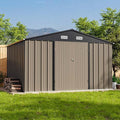 Patiowell 10 x 8 FT Outdoor Storage Shed, Large Garden Tool Metal Shed by Patiowell
