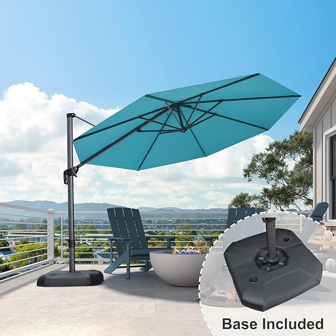 PURPLE LEAF 11 Feet Patio Cantilever Umbrella - Image 2