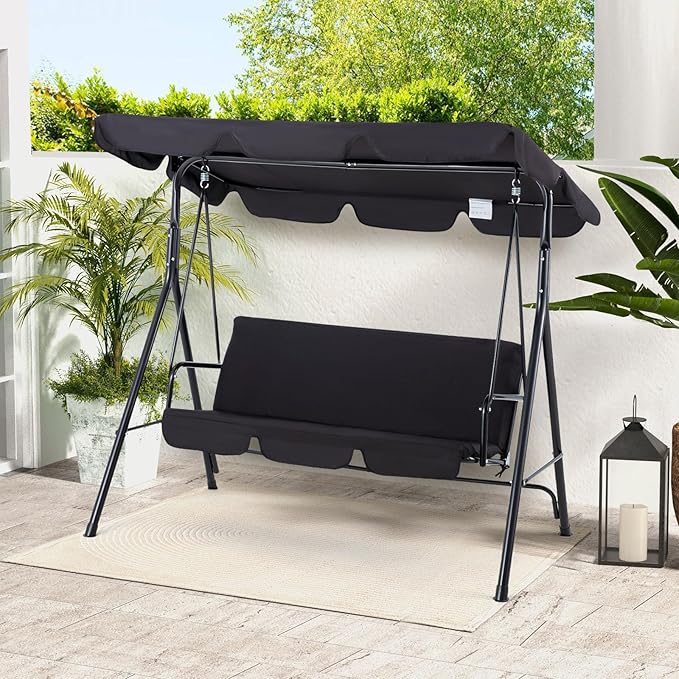 AECOJOY Porch Swing with Stand, Outdoor Swings - Image 8