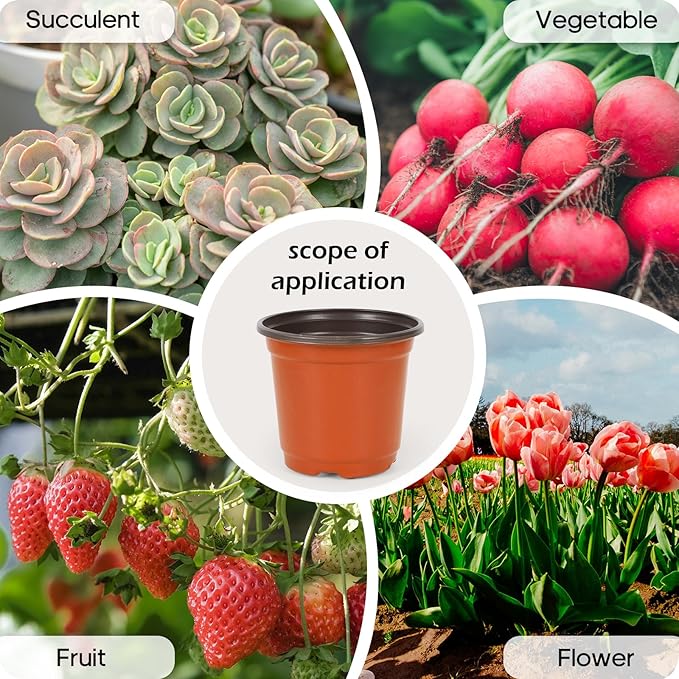300 Pack 4 Inch Plastic Nursery Pots - Image 6