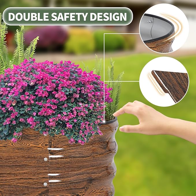 1MORE Galvanized Raised Garden Bed- Planter Garden Boxes Outdoor, Raised Beds - Image 2