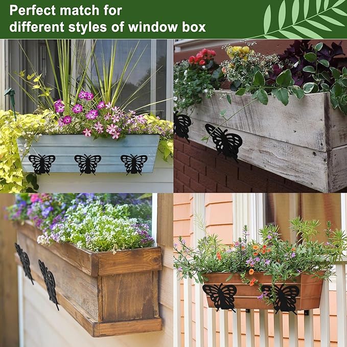 Adjustable Window Box Brackets, 6 to 12 inch Heavy Duty Window Planter Box - Image 5