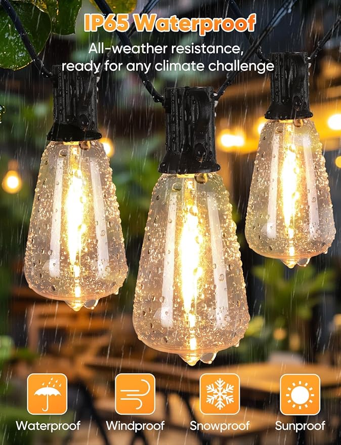 Brightever 50FT Outdoor String Lights - Image 6