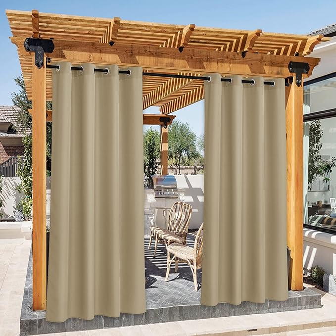 NICETOWN 2 Panels Outdoor Curtains by NICETOWN