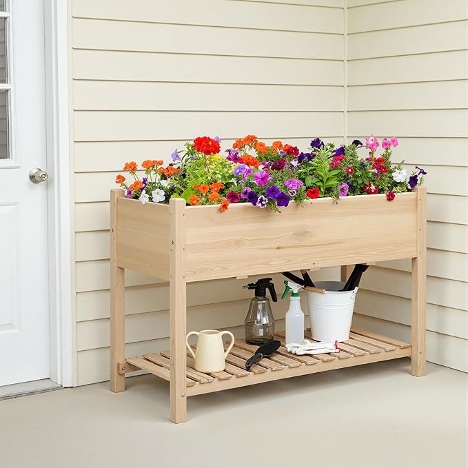 Yaheetech 47x23x32in Wooden Raised Garden Bed - Image 9
