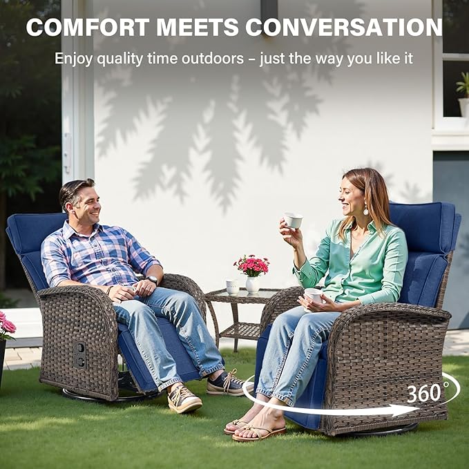 Belord 5 Piece Wicker Patio Furniture Set - Image 3
