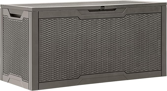 YITAHOME 100 Gallon Resin Deck Box, Weather Resistant Outdoor Storage Box - Image 7