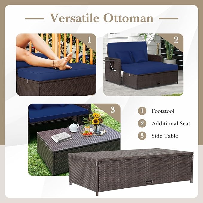 Tangkula Patio Rattan Daybed - Image 8