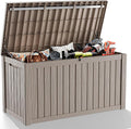 EasyUp 180 Gallon Outdoor Storage Box, Resin Waterproof UV-Resistant Deck Box by EASYUP