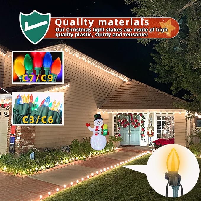 50 Pack Christmas Light Stakes 8.5"-10" - Image 5