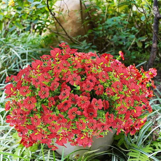 Artificial Flowers for Outdoor, UV Resistant Fake Silk Flowers, Realistic Faux - Image 3
