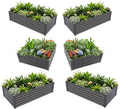 A ANLEOLIFE Set of 6, 18 Inch Tall Quartz Grey Raised Garden Beds Kit, by AAnleolife