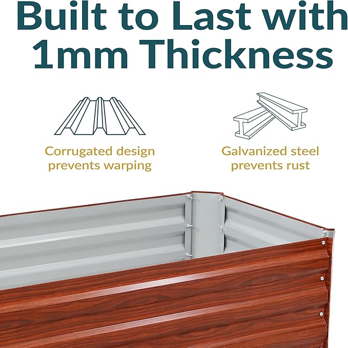 Sunnydaze 11.75" H Raised Metal Garden Bed - Image 2