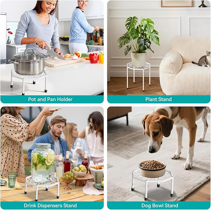 5-Pack Metal Plant Stands for Outdoor Indoor, Anti-Rust Iron Flower Pot Stand - Image 7