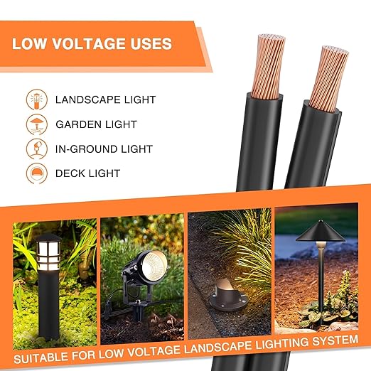 SUNVIE 16/2 Low Voltage Landscape Wire 250FT - Image 8