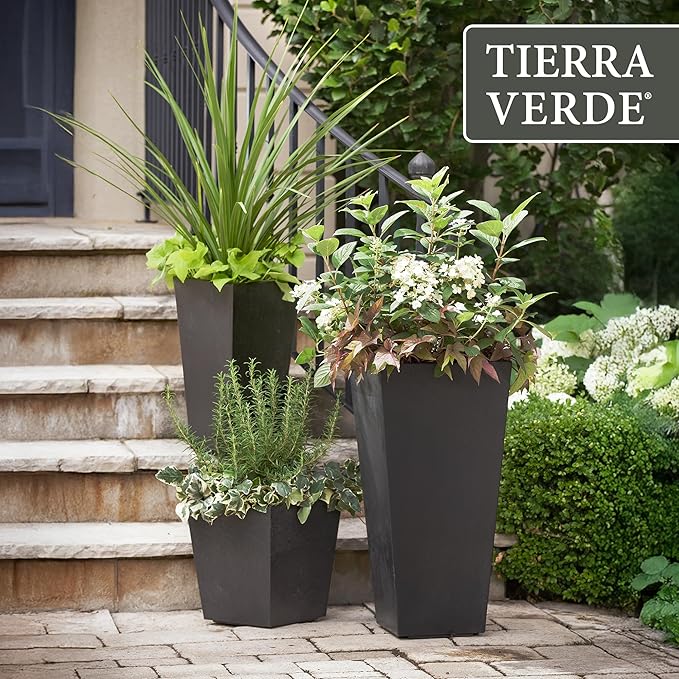 Tierra Verde 2-Pack Indoor & Outdoor Self-Watering Square Planters - Image 9