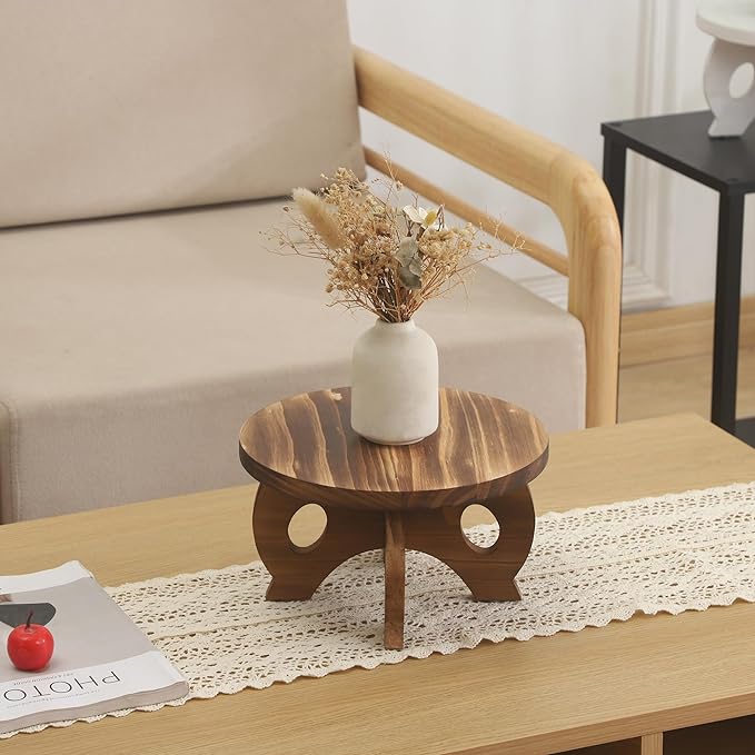 Plant Stand Indoor Wooden Plant Stool Round Stand Risers - Image 6