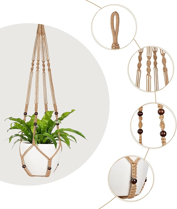 Mkono 43 Inch Macrame Plant Hanger Large - Image 4
