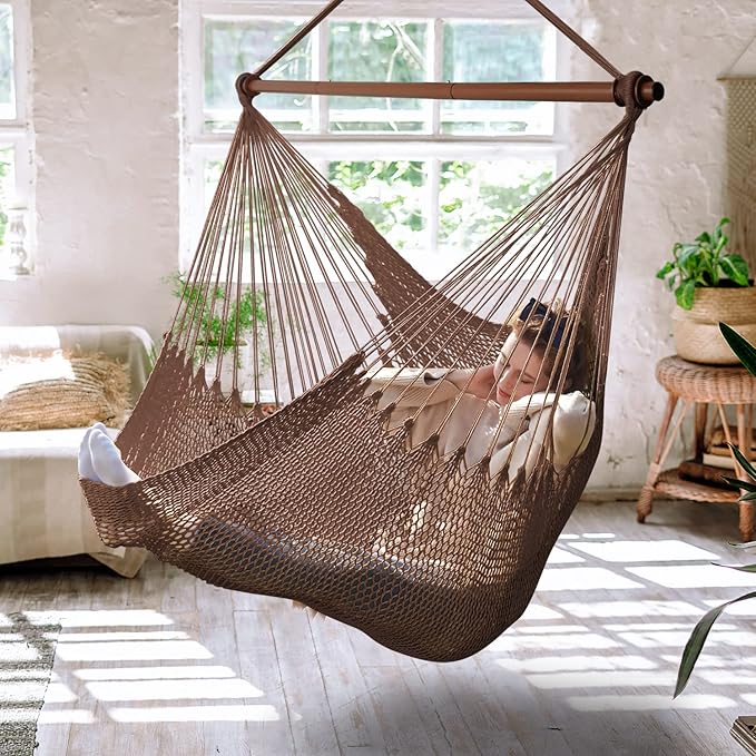 Upgraded Caribbean Hammock Chair by Bathonly
