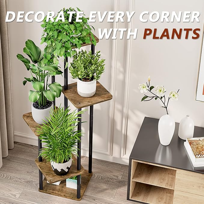 AZERPIAN Plant Stand 5 Tier Indoor Metal Flower Shelf - Image 6
