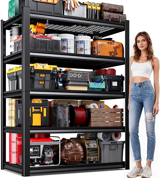 71"H Garage Shelving-3000LBS 5 Tier Storage Shelves, Adjustable Heavy Duty by Unknown