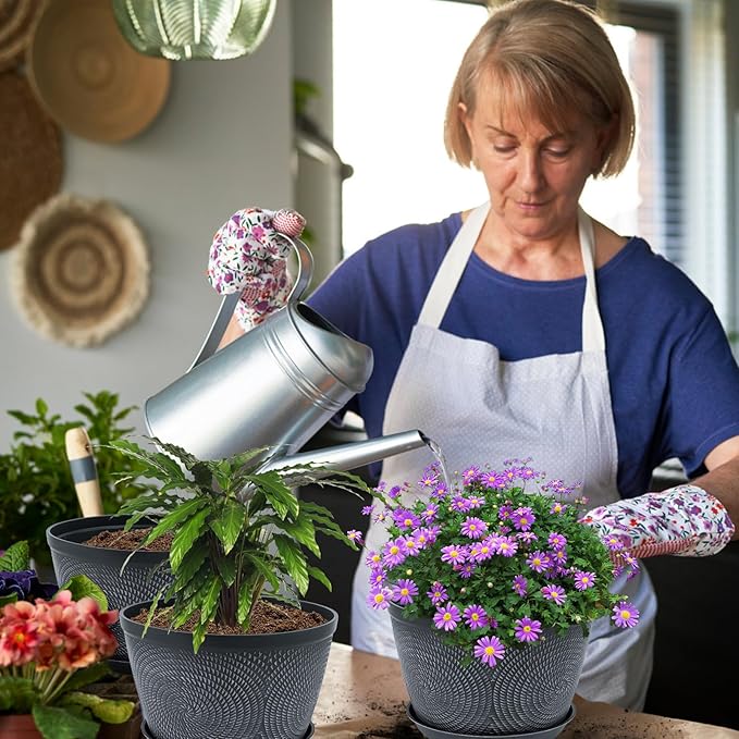 Quarut 10 Inch Flower Pots Planters - Image 2